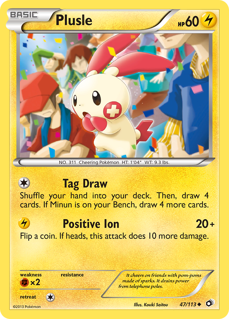 Plusle (47/113) [Black & White: Legendary Treasures] | Card Merchant Takapuna