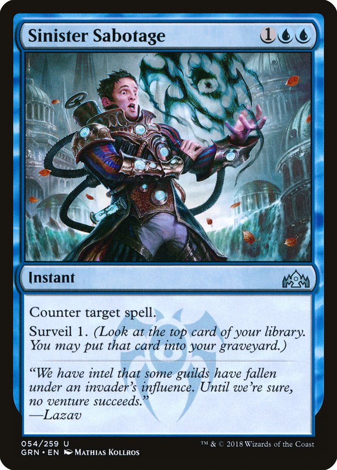 Sinister Sabotage [Guilds of Ravnica] | Card Merchant Takapuna