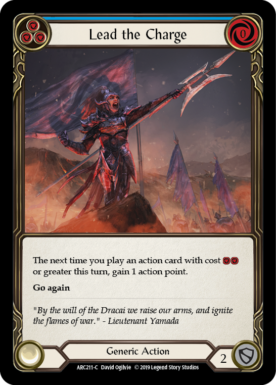 Lead the Charge (Blue) [ARC211-C] (Arcane Rising)  1st Edition Rainbow Foil | Card Merchant Takapuna