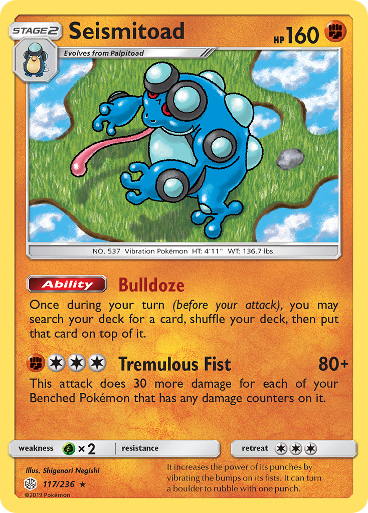 Seismitoad (117/236) [Sun & Moon: Cosmic Eclipse] | Card Merchant Takapuna