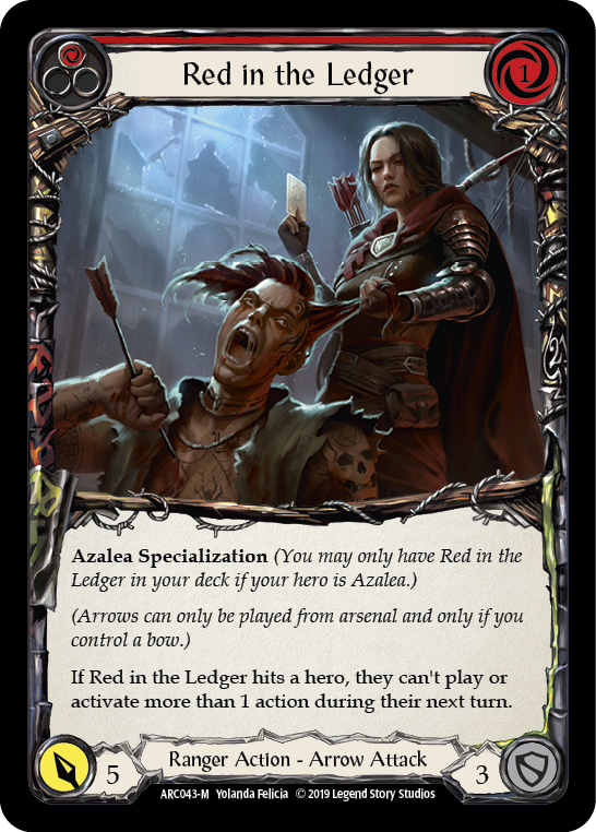 Red in the Ledger [ARC043-M] (Arcane Rising)  1st Edition Normal | Card Merchant Takapuna