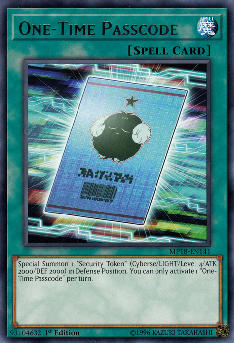 One-Time Passcode [MP18-EN141] Rare | Card Merchant Takapuna