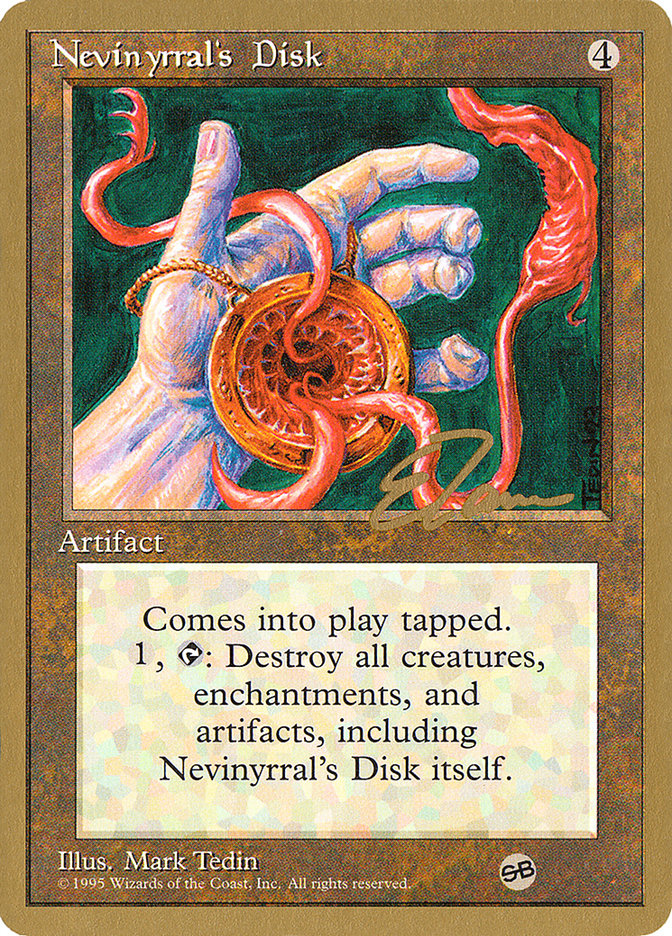 Nevinyrral's Disk (Eric Tam) (SB) [Pro Tour Collector Set] | Card Merchant Takapuna