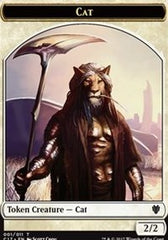 Cat // Cat Warrior Double-Sided Token [Commander 2017 Tokens] | Card Merchant Takapuna