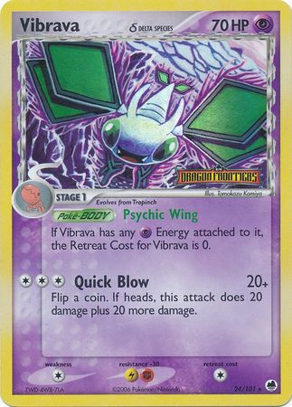 Vibrava (24/101) (Delta Species) (Stamped) [EX: Dragon Frontiers] | Card Merchant Takapuna