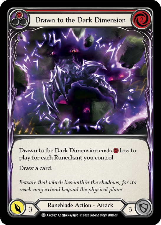 Drawn to the Dark Dimension (Red) [U-ARC097] (Arcane Rising Unlimited)  Unlimited Normal | Card Merchant Takapuna