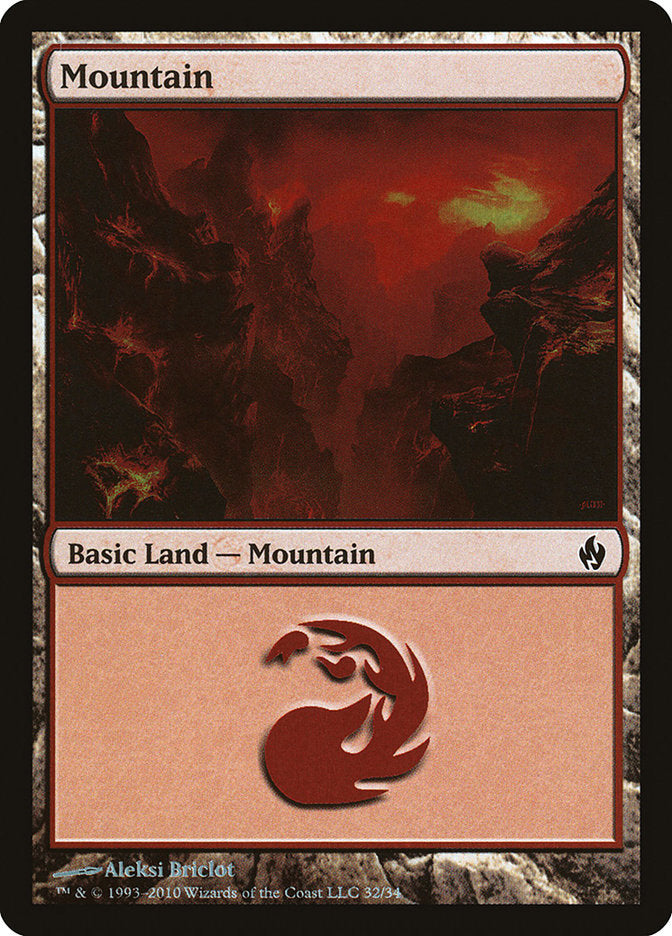 Mountain (32) [Premium Deck Series: Fire and Lightning] | Card Merchant Takapuna