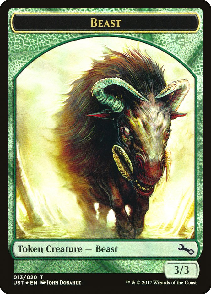 Beast // Beast Double-Sided Token [Unstable Tokens] | Card Merchant Takapuna