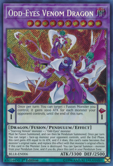 Odd-Eyes Venom Dragon [BLLR-EN006] Secret Rare | Card Merchant Takapuna