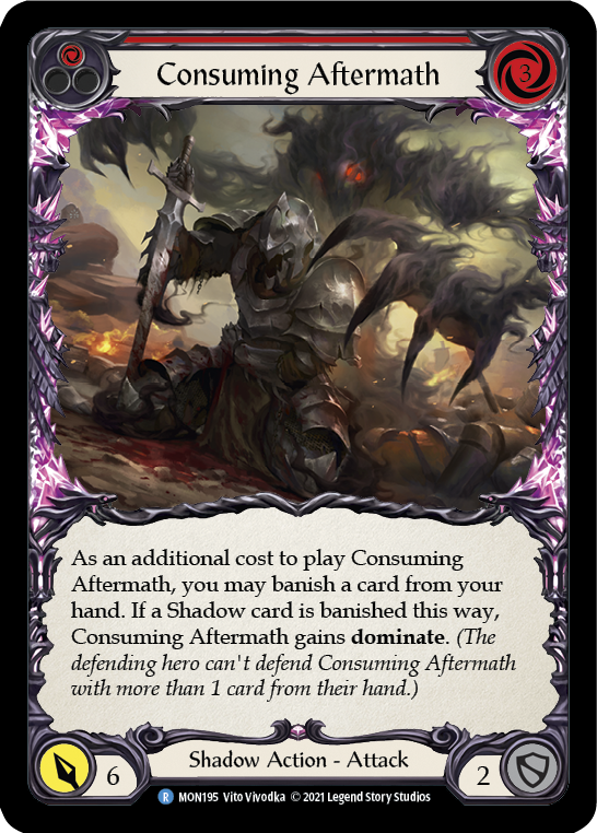 Consuming Aftermath (Red) [MON195-RF] (Monarch)  1st Edition Rainbow Foil | Card Merchant Takapuna