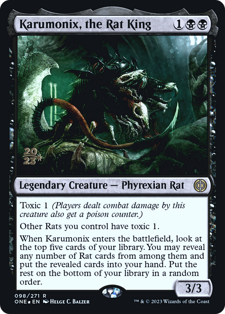 Karumonix, the Rat King [Phyrexia: All Will Be One Prerelease Promos] | Card Merchant Takapuna