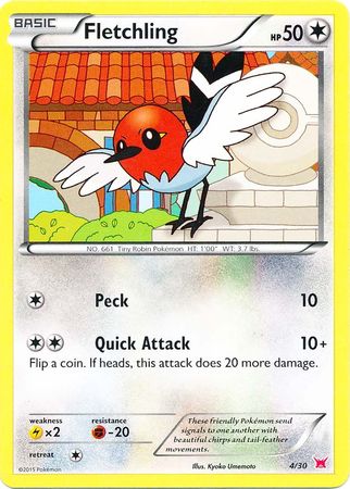 Fletchling (4/30) [XY: Trainer Kit 2 - Latias] | Card Merchant Takapuna