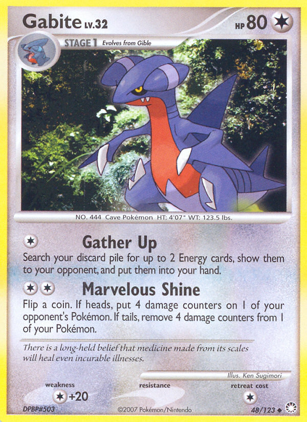 Gabite (48/123) [Diamond & Pearl: Mysterious Treasures] | Card Merchant Takapuna