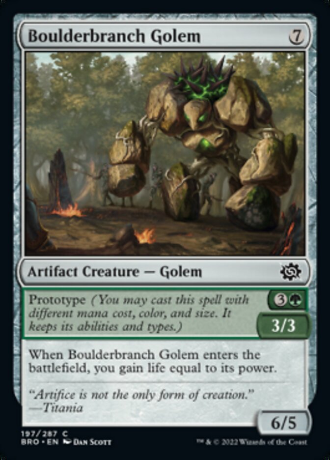 Boulderbranch Golem [The Brothers' War] | Card Merchant Takapuna