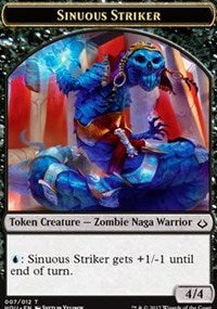 Sinuous Striker // Zombie Double-Sided Token [Hour of Devastation Tokens] | Card Merchant Takapuna