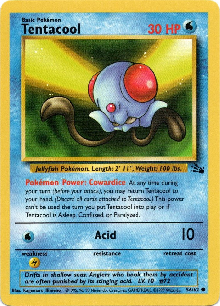 Tentacool (56/62) [Fossil Unlimited] | Card Merchant Takapuna