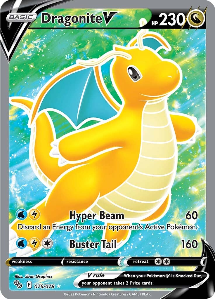 Dragonite V (076/078) [Pokémon GO] | Card Merchant Takapuna