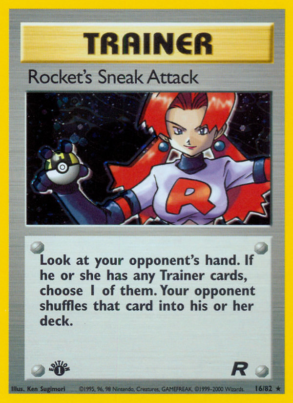 Rocket's Sneak Attack (16/82) [Team Rocket 1st Edition] | Card Merchant Takapuna