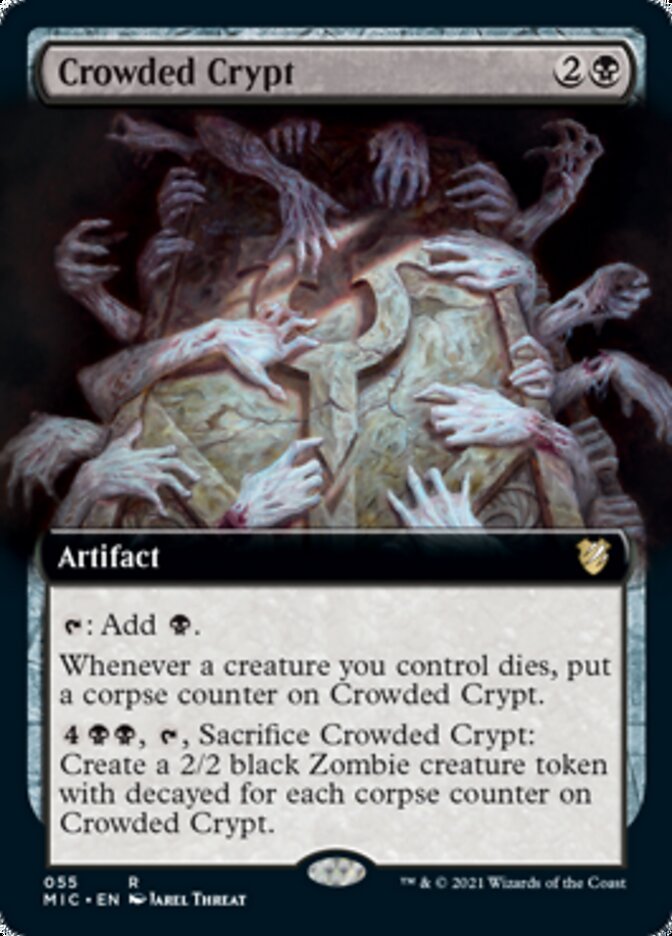 Crowded Crypt (Extended Art) [Innistrad: Midnight Hunt Commander] | Card Merchant Takapuna