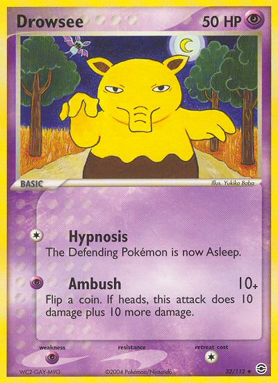 Drowzee (32/112) [EX: FireRed & LeafGreen] | Card Merchant Takapuna