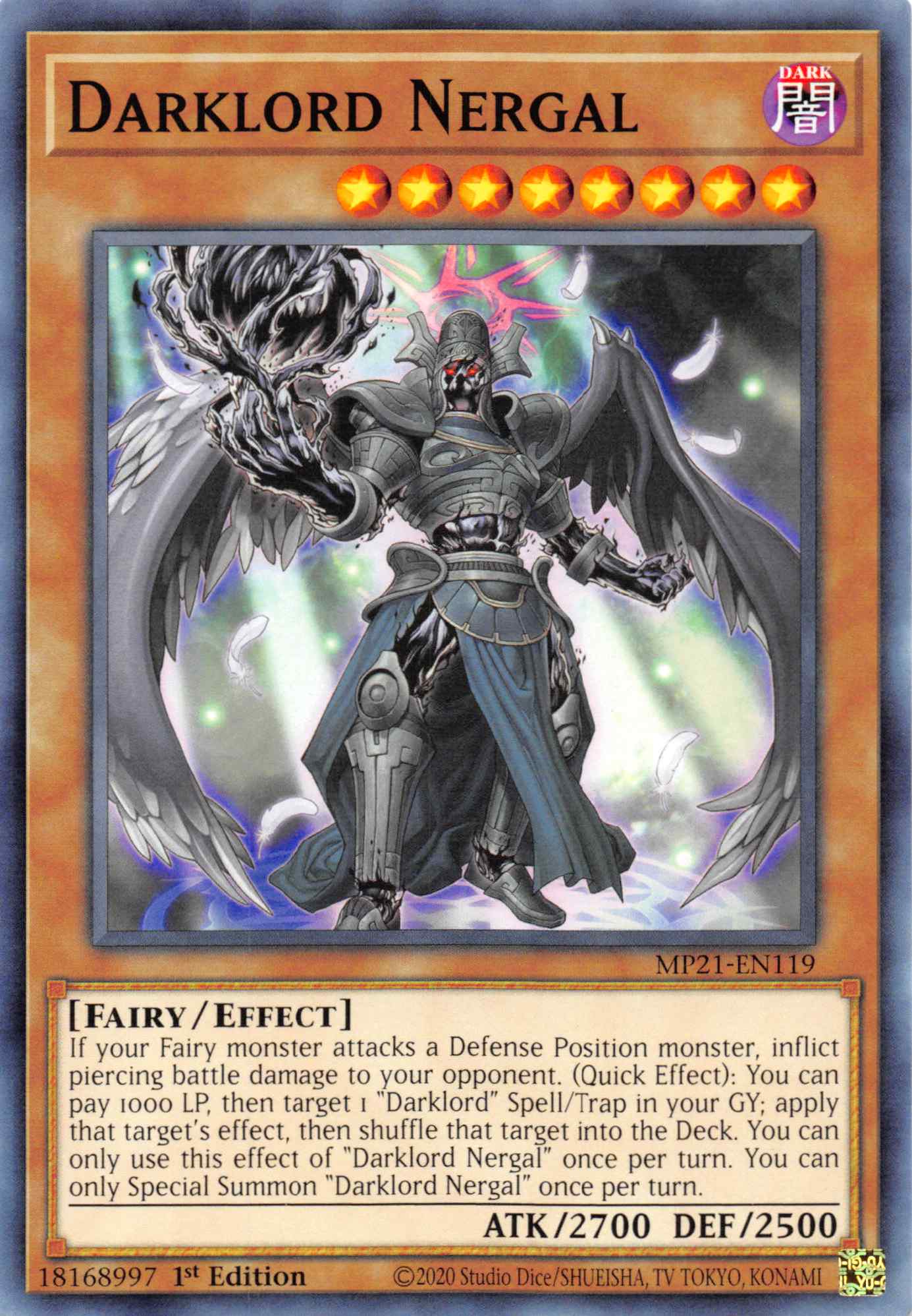 Darklord Nergal [MP21-EN119] Common | Card Merchant Takapuna