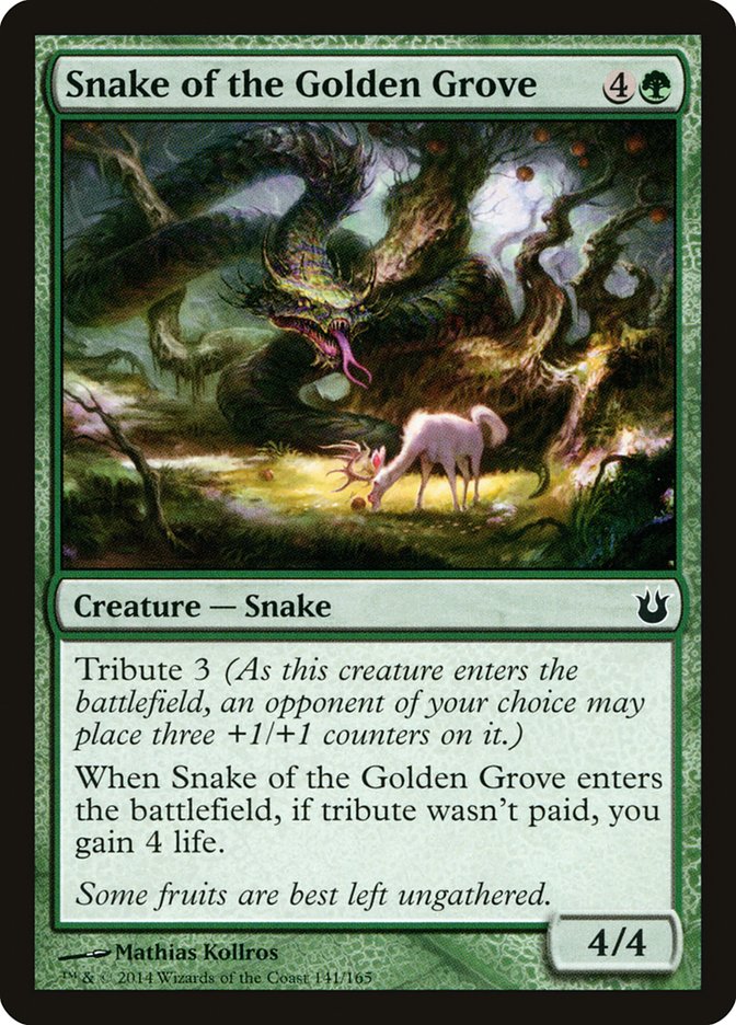 Snake of the Golden Grove [Born of the Gods] | Card Merchant Takapuna