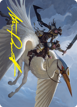 Gryffwing Cavalry Art Card (Gold-Stamped Signature) [Innistrad: Crimson Vow Art Series] | Card Merchant Takapuna