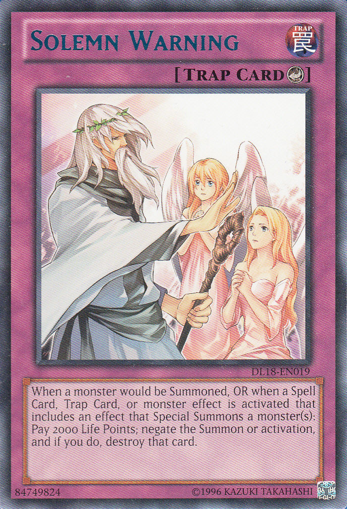 Solemn Warning (Blue) [DL18-EN019] Rare | Card Merchant Takapuna