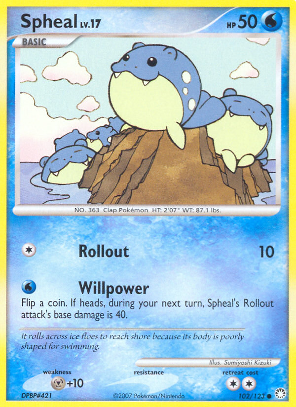 Spheal (102/123) [Diamond & Pearl: Mysterious Treasures] | Card Merchant Takapuna