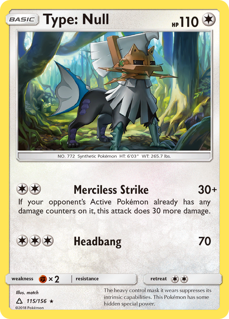 Type: Null (115/156) [Sun & Moon: Ultra Prism] | Card Merchant Takapuna