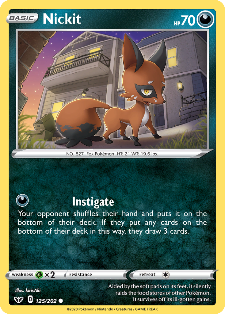 Nickit (125/202) [Sword & Shield: Base Set] | Card Merchant Takapuna