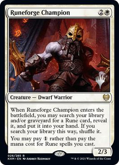 Runeforge Champion (Promo Pack) [Kaldheim Promos] | Card Merchant Takapuna