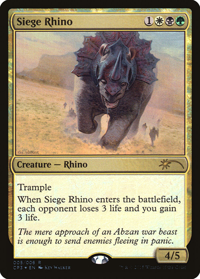 Siege Rhino [Magic Origins Clash Pack] | Card Merchant Takapuna