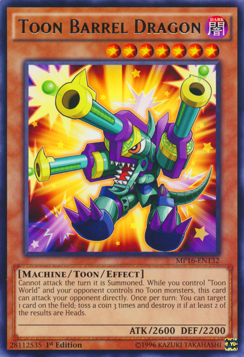 Toon Barrel Dragon [MP16-EN132] Rare | Card Merchant Takapuna