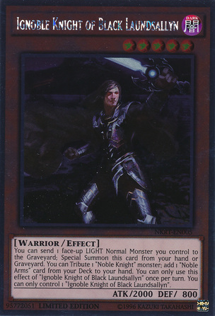 Ignoble Knight of Black Laundsallyn [NKRT-EN005] Platinum Rare | Card Merchant Takapuna