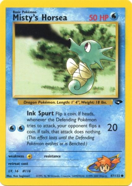 Misty's Horsea (87/132) [Gym Challenge Unlimited] | Card Merchant Takapuna