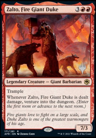 Zalto, Fire Giant Duke (Promo Pack) [Dungeons & Dragons: Adventures in the Forgotten Realms Promos] | Card Merchant Takapuna