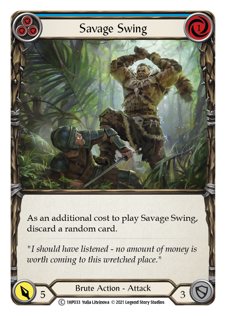 Savage Swing (Blue) [1HP033] (History Pack 1) | Card Merchant Takapuna