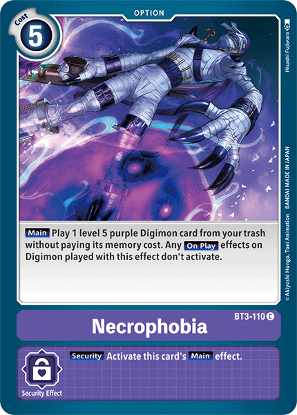 Necrophobia [BT3-110] [Release Special Booster Ver.1.5] | Card Merchant Takapuna