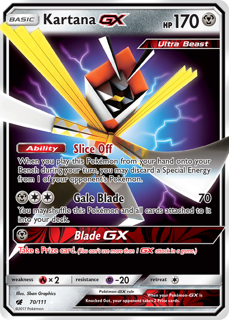 Kartana GX (70/111) [Sun & Moon: Crimson Invasion] | Card Merchant Takapuna