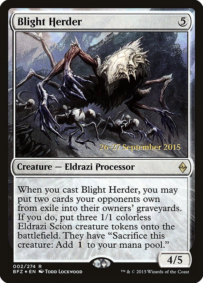 Blight Herder [Battle for Zendikar Prerelease Promos] | Card Merchant Takapuna