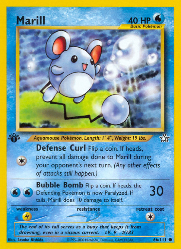 Marill (66/111) [Neo Genesis 1st Edition] | Card Merchant Takapuna