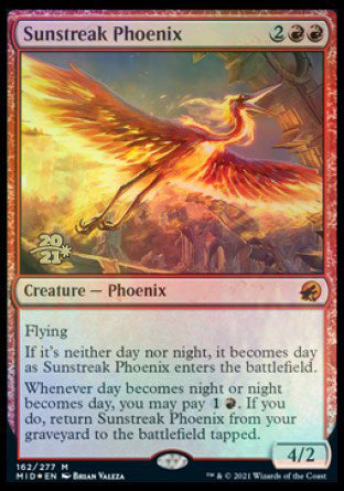 Sunstreak Phoenix [Innistrad: Midnight Hunt Prerelease Promos] | Card Merchant Takapuna