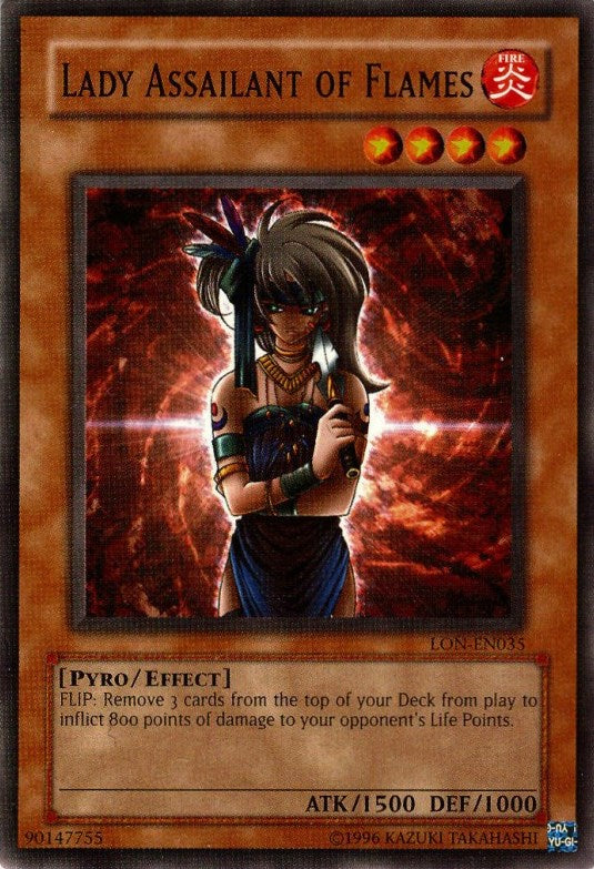 Lady Assailant of Flames [LON-EN035] Common | Card Merchant Takapuna