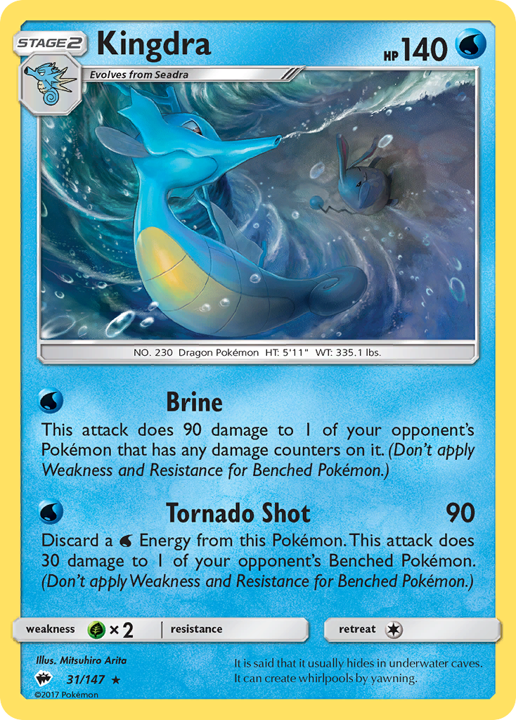 Kingdra (31/147) [Sun & Moon: Burning Shadows] | Card Merchant Takapuna