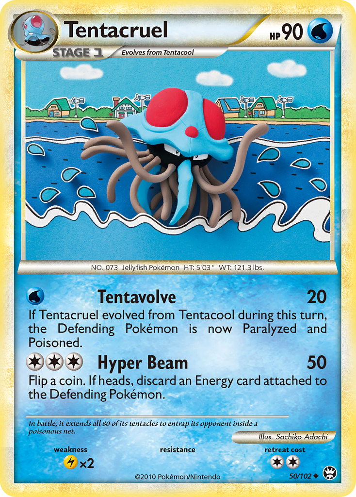 Tentacruel (50/102) [HeartGold & SoulSilver: Triumphant] | Card Merchant Takapuna