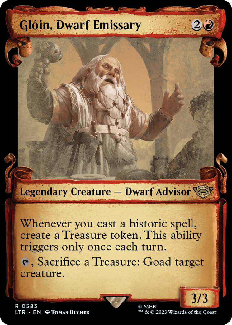 Gloin, Dwarf Emissary [The Lord of the Rings: Tales of Middle-Earth Showcase Scrolls] | Card Merchant Takapuna