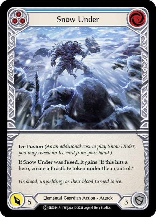 Snow Under (Blue) [U-ELE024] (Tales of Aria Unlimited)  Unlimited Rainbow Foil | Card Merchant Takapuna