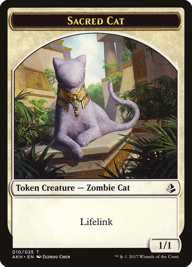 Sacred Cat Token [Amonkhet Tokens] | Card Merchant Takapuna