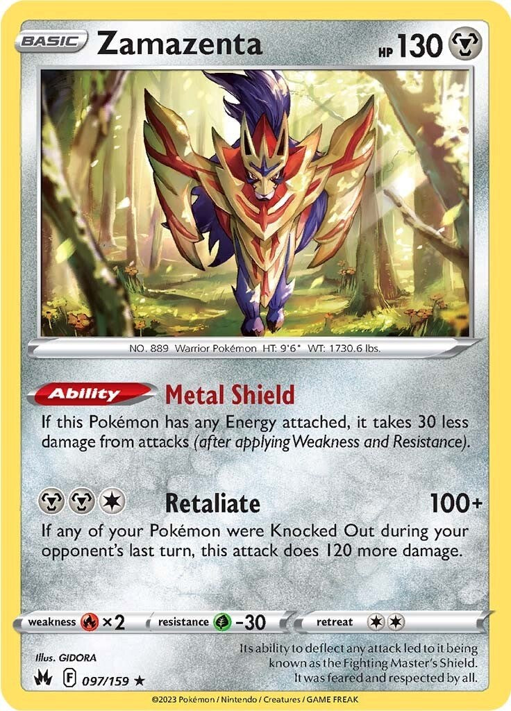 Zamazenta (097/159) [Sword & Shield: Crown Zenith] | Card Merchant Takapuna